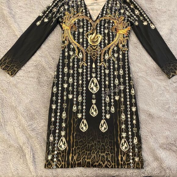 Just Cavalli jewels printed mini dress, size 38(XS) - Picture 4 of 15